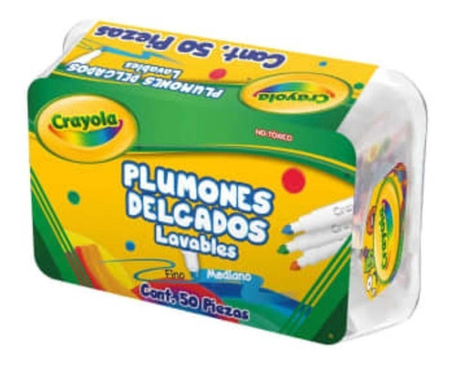 Plumones Crayola Supertips Marcadores Delgados Conico 50pzs