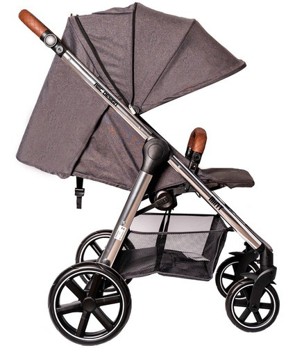 Cochecito de bebé Mint Asphalt Diamond Abc Desing, color gris, chasis, color cromo