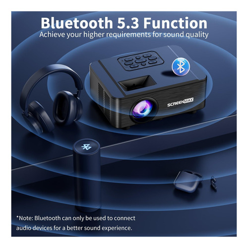 Proyector Con Wifi Y Bluetooth, Proyector Nativo De 1080p De