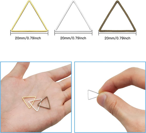 60 Aros De Triangulares Hacer Joyas, Aros Conectores ...