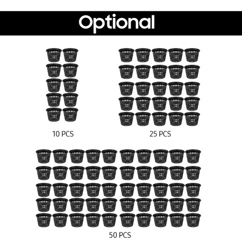 Vasos De Malla Ranurada De Jardín Para Hidroponía Y Plantas