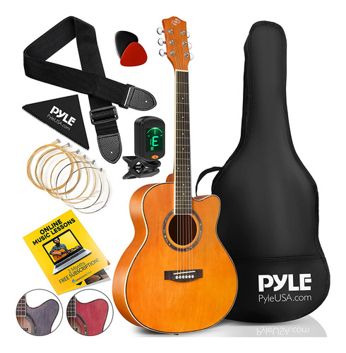 Kit De Inicio De Guitarra Acústica Pyle-pro Pga550caor