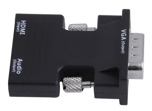 Hdmi Fêmea Para Vga Macho Conversor+adaptador De Áudio
