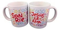 Comprar Taza Decorada - Sonrie Jesús Te Ama - Regalería Cristiana