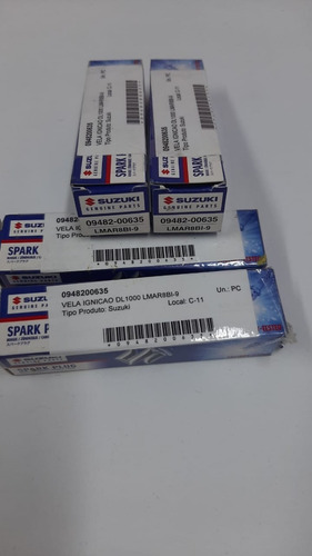 Imagem 4 de 5 de Velas Originais Suzuki Japan Lmar8bi-9 V-stron 1000 19/21 Jg