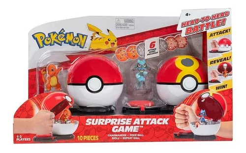 Pokémon Pokébola Ataque Surpresa C/ Charmander E Riolu Sunny