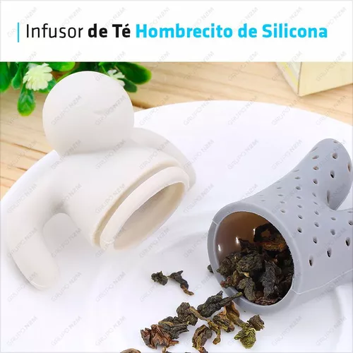 Infusor De Te En Hebra Filtro Colador Hombrecito De Silicona - $ 2.399