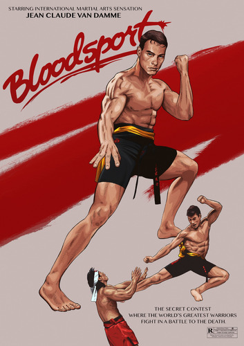 Posters Bloodsport Cine Van Damme Afiches Peliculas 90x60 Cm