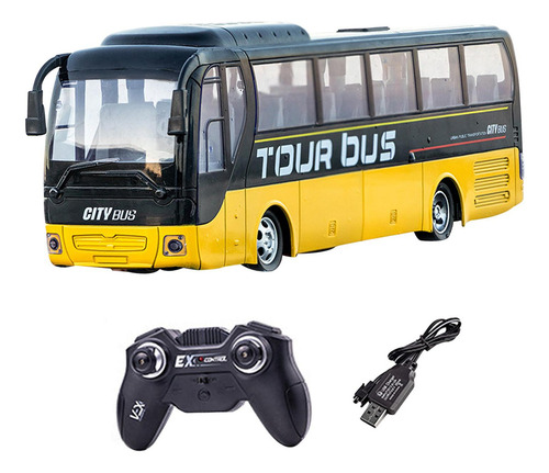 P Coche De Juguete Modelo Rc, Autobús Ligero Con Control