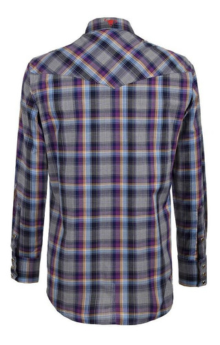Imagen 3 de 6 de Camisa Vaquera Wrangler Hombre Manga Larga U16