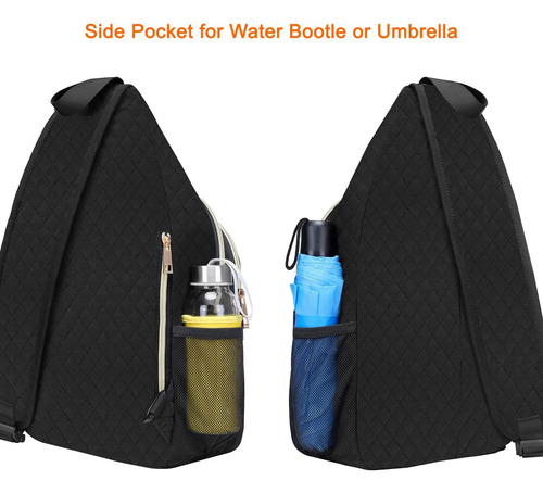 Mochila Bandolera Mosiso, Bolso Cruzado Acolchado Con Rombos