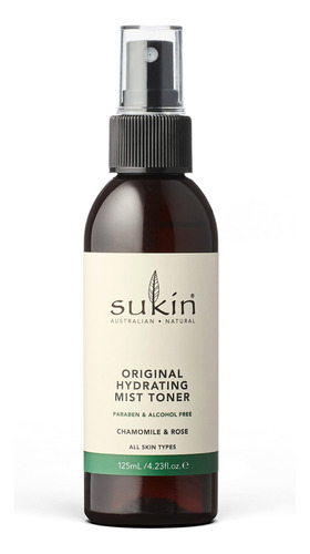 Sukin Organics - Toner Hidratante Para Niebla, 4.23 Onzas Li