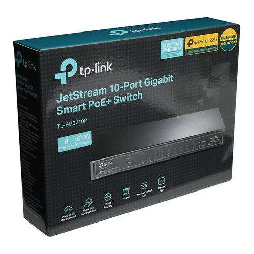 Switch Poe Gigabit Jetstream 10 Puertos 8 Con Poe 61w