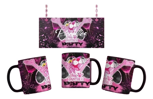 Kit Diseños Plantillas P/ Tazas La Pantera Rosa Sublimación