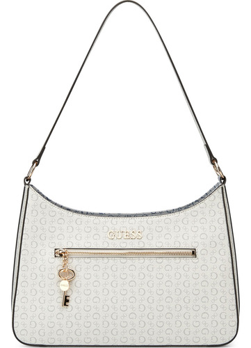 Bolsa Guess Factory Sg960318-bon Acabado de los herrajes Níquel Color Blanco Correa de hombro Blanco Diseño de la tela Lisa