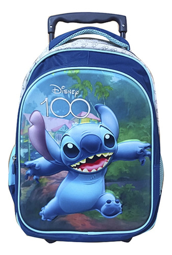 Mochila Infantil Escolar 3d Stitch Stich 40x30x11 Cm Ruedas