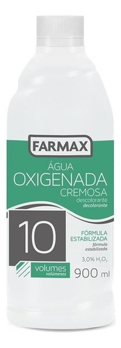 Agua Oxigenada Cremosa Descolorante Volume 900ml Farmax Tom Volume 10