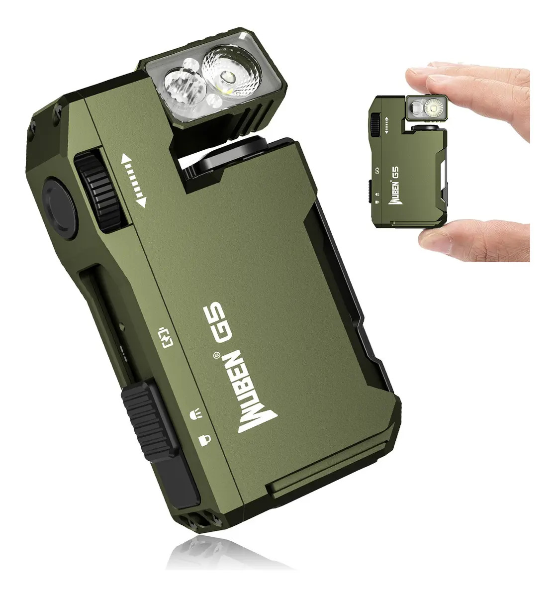 WUBEN G5 Linterna Led Recargable Lampara De Mano 400 Lumens RGB Lamparas Recargables LED Portatiles, USB Potente Mini EDC Linterna IP68 Impermeable 6 Modos linterna de mano Emergen