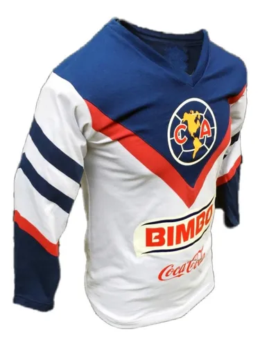 Playera Futbol Retro Am rica Portero Blanca Ochoa Manga 3 4