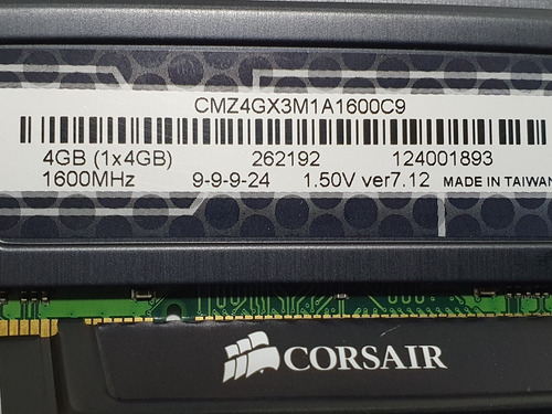 Imagem 3 de 4 de Memória Ddr3 Corsair Vengeance 8gb (2x4gb)