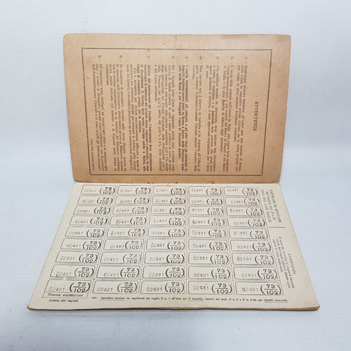 Antigua Libreta De Ahorro Italiana Extranjero 1939 Mag 62569 (Usado)