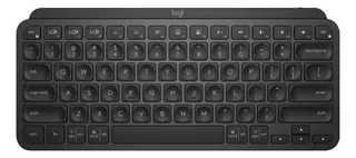 Teclado bluetooth Logitech Master Series MX Keys Mini QWERTY portugués Brasil color grafito con luz blanca