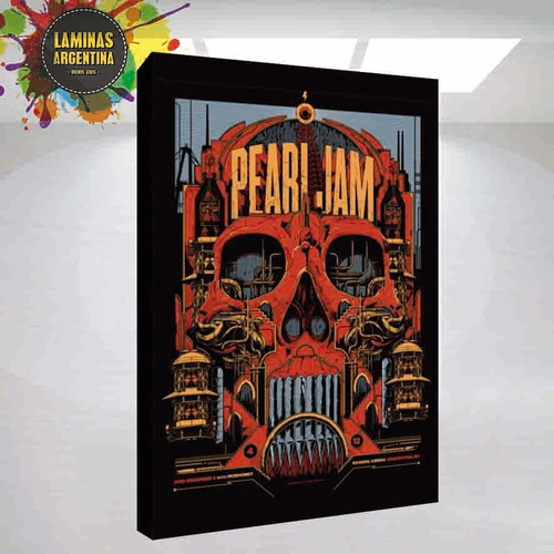 Pearl Jam Cuadro De 33x48 Cm Pedinos Grupo Musical Favorito