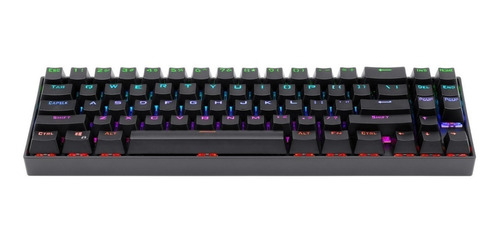 Imagen 2 de 8 de Teclado gamer inalámbrico Redragon Deimos K599-KRS QWERTY Red inglés UK color negro con luz RGB