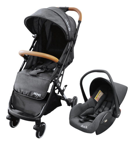 Coche Con Huevito Travel System Compacto 0-15 Kg Duck Nemo G Gris Oscuro Negro