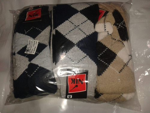 Medias De Caballero Tipo Rombo Y Paño 12 Pares