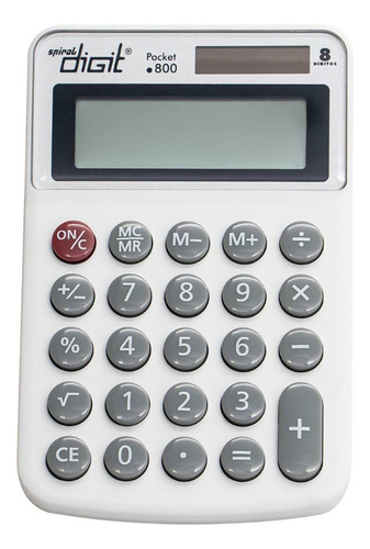 Calculadora De Mesa 8 Dígitos Cinza 800 Spiral Digit 1 Un
