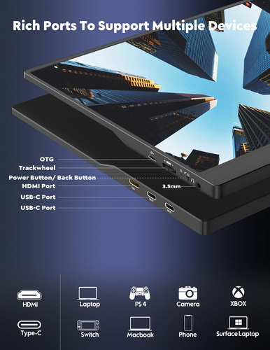 Monitor Portátil 4k 15.6 Pulgadas Usb-c Hdr Mmg