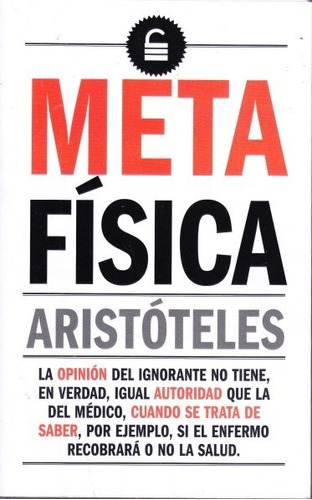 Libro Metafisica Aristoteles