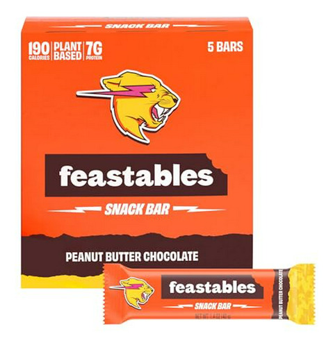 Barritas Energéticas Mrbeast - Cacahuate Y Chocolate (5 Ud, 