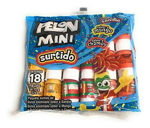 Mini Pelon Pelo Rico De Tamarindo Con Mango, Chamoy Y Sandía