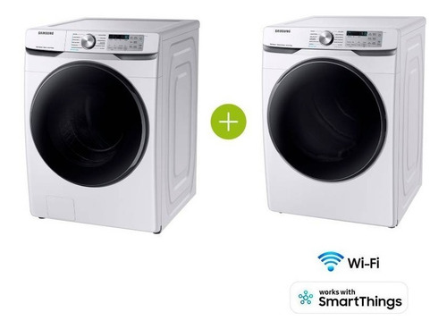 Imagen 2 de 3 de Lavadora + Secadora Samsung Gas 22kg Carga Frontal Apilables