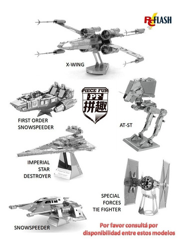 Star Wars Maqueta 3d Metálica Piece Fun Como Metal Earth