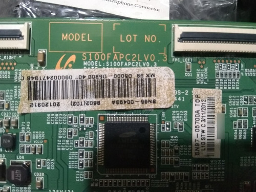 Imagen 4 de 4 de Tarjeta Vídeo Mainboard Y Tcon Samsung Led