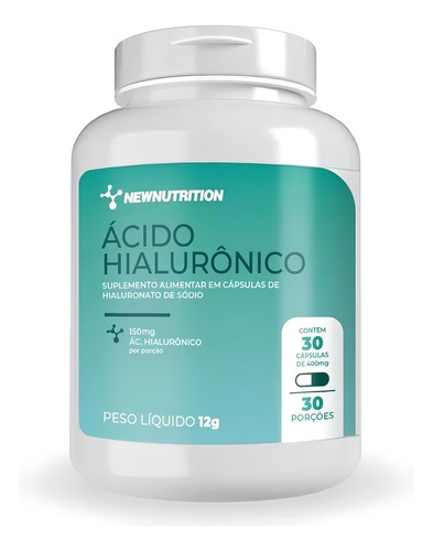 Ácido Hialurônico 150mg - 30 Cápsulas - Newnutrition Sabor Sem Sabor
