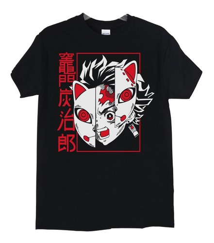 Polera Demon Slayer Mascara Kitsune Anime Poleradicto