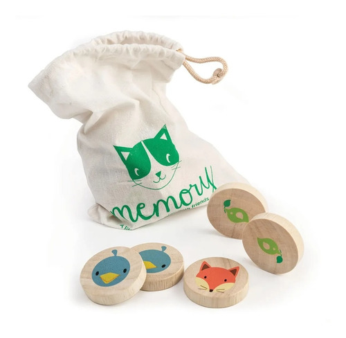 Tender Leaf Toys Juego Memoria Animales Madera Niños Febo