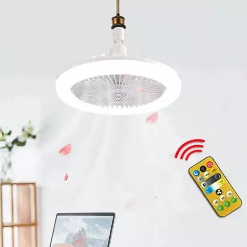 E Ventilador Techo Luz Dimmable Moderno Led Com Controle