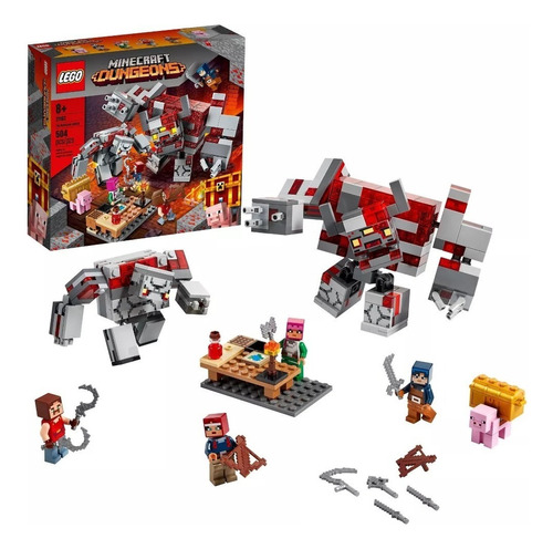 Kit Lego Minecraft La Batalla Por La Piedra Roja 21163