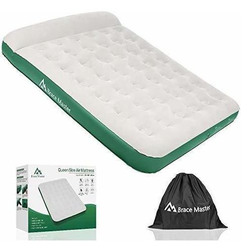 Brace Master Air Mattress With Pillow, Blow Up Air Bed, Wat