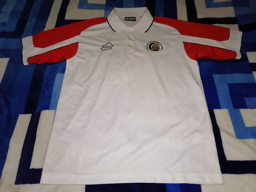 Costa Rica Camisa Polo De Viaje Usada Por Jugador Futbol 