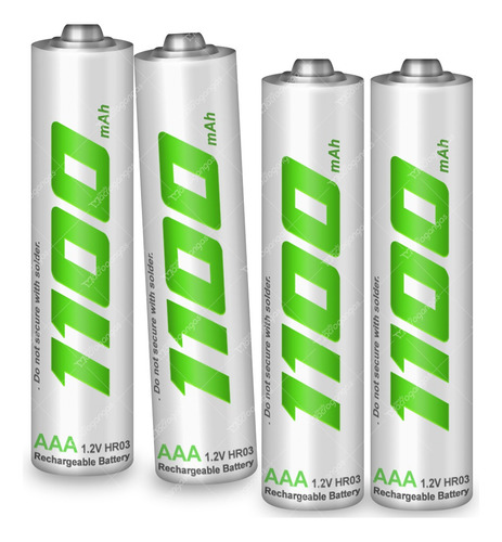 Pilas Baterias Recargables Aaa 1.2v 1100mah Blíster X4