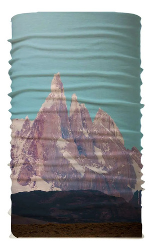 Cuello Trown Térmico Montaña Color Celeste Diseño De La Tela Estampado Talle Único