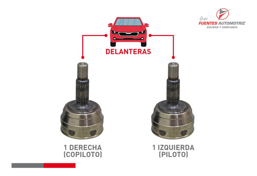 Jgo 2 Junta Espiga Lado Rueda Para Vw Pointer 2003 2004 2005
