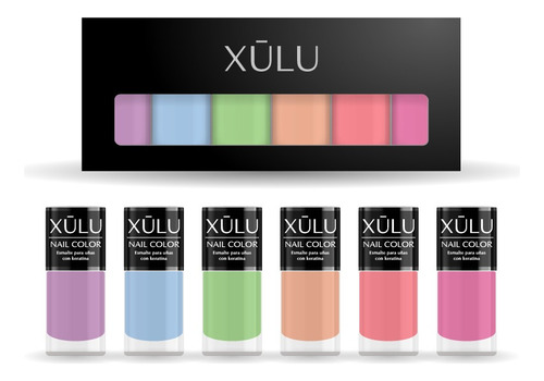 Esmalte De Uñas Con Keratina Pack X6 Xúlu Nail Color Z800