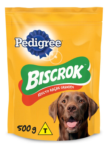 Petisco para Cães Adultos Raças Grandes Leite Pedigree Biscrok Pouch 500g